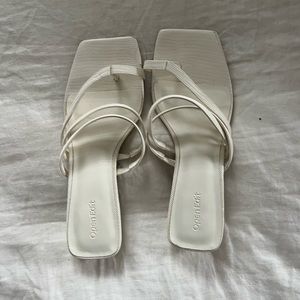 Open Edit White Minu Heel